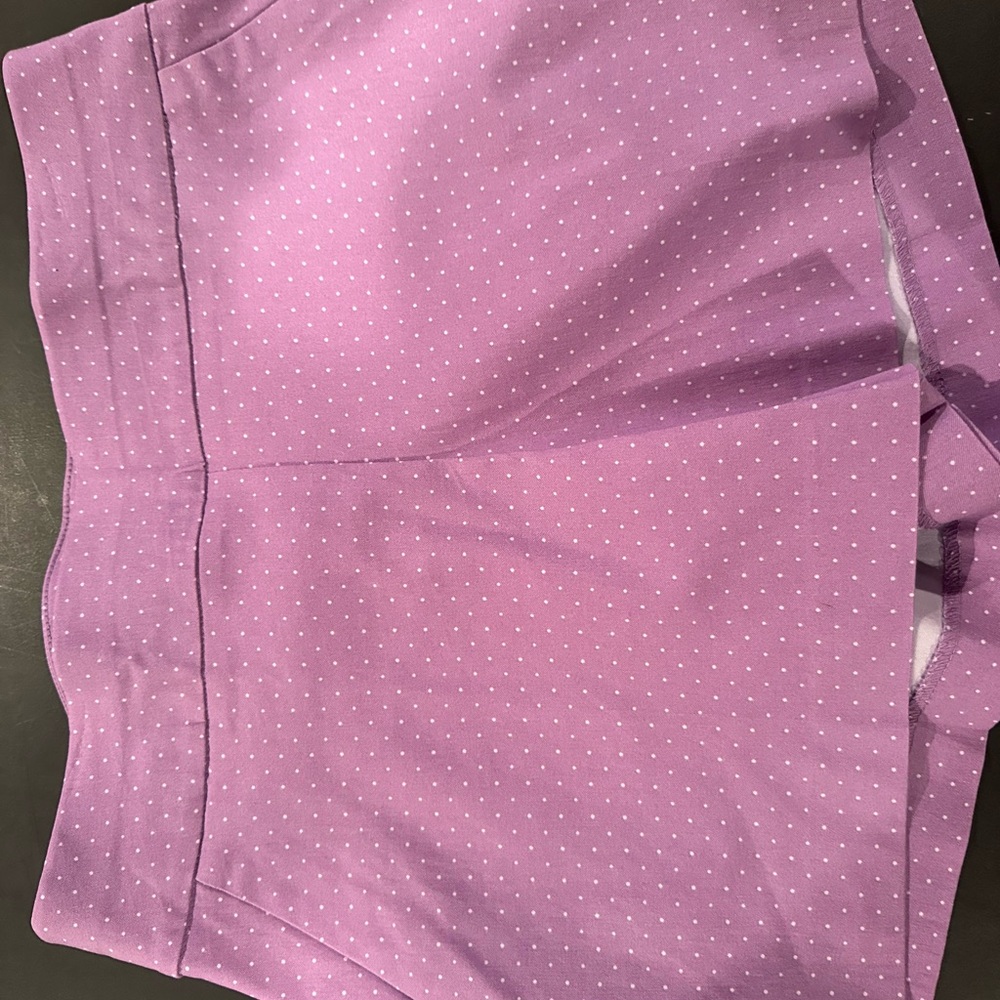 New York & Company Lavender Polka Dot Skort